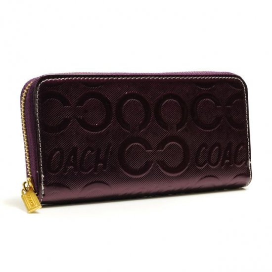 Coach Logo Large Purple Wallets BCW | Women